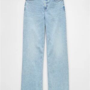 AE Dreamy Drape Stretch Super High-Waisted Wide Leg Jean-NEW